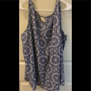 Navy & White Faded Glory tank 3X